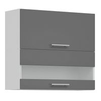 Tiffany T-10/G80W Szary połysk MDF szafka witryna szybko