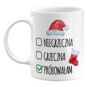 KUBEK NIEGRZECZNA, GRZECZNA, PRÓBOWAŁAM, ŚMIESZNY KUBEK, 330ML