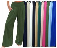 SZEROKIE luźne SPODNIE damskie KULOTY proste KOLORY