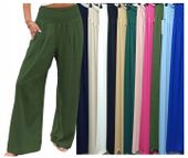 SZEROKIE luźne SPODNIE damskie KULOTY proste KOLORY