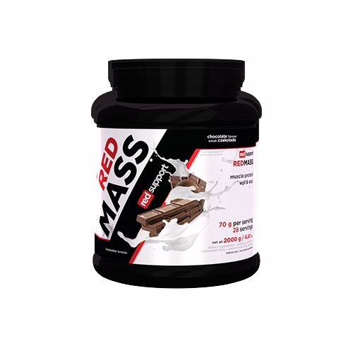 GAINER Red Mass 2000g BIAŁKO węglowodany MASA SIŁA czekolada Red Support na Arena.pl