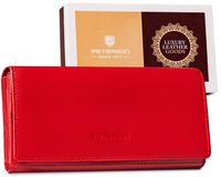 poziomy, skórzany portfel damski - peterson