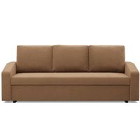 Kanapa rozkładana, BLOM, Mikrofaza, 220x92x85 cm, cappuccino | TYLETEGOTU