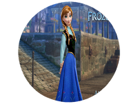 Opłatek na tort Kraina Lodu