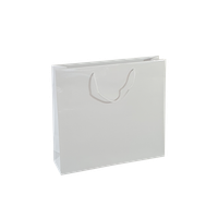 Torba papierowa , 38 x 10 x 35 cm, 10 szt. biała laminowana AWIH