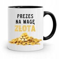 Dla Prezesa Viceprezesa Kubek Czarny Na Prezent Z Nadrukiem Ze Zdjęciem