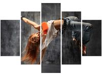 105CM 150CM OBRAZ 5 ELEM FITNESS DRUK