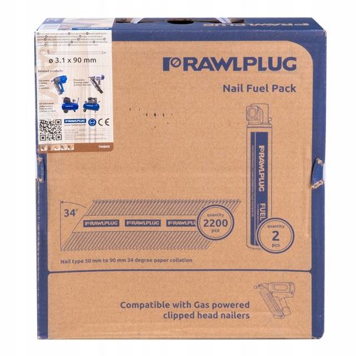 RAWLPLUG GWOŹDZIE DO DREWNA 3,1 X 90MM UKOŚNE DO GWOŹDZIARKI PN3490 na Arena.pl