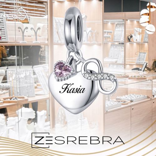CHARMS SERCE srebro 925 NIESKOŃCZONOŚĆ GRAWER charms nieskończoność pr S925 na Arena.pl