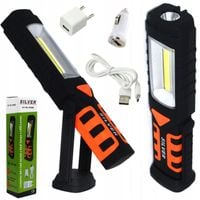 SilverTools latarka warsztatowa LED COB 240 lm akumulator 2800 mAh magnes