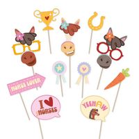 Rekwizyty do zdjęć Urocze Koniki, 11 szt.