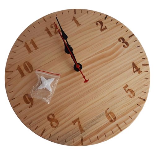 Zegar ścienny okrągły drewniany cichy Foxtop 30cm na Arena.pl