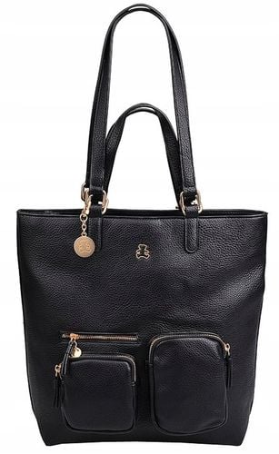 LuluCastagnette Klasyczna TOREBKA damska A4 Na ramię Do ręki Miś CZARNA na Arena.pl