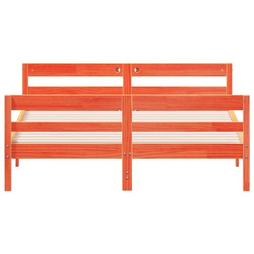 Łóżko bez materaca, woskowy brąz, 140x200 cm, drewno sosnowe na Arena.pl