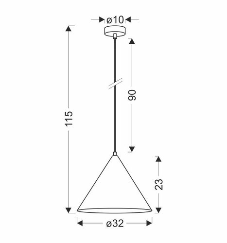 Dunca lampa wisząca 32 czarny 1x40 E27 klosz jasny dębowy na Arena.pl