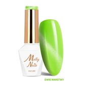 Lakier hybrydowy LED/UV Gel Polish Cat Eye Pastel Nr 270 Lime MollyNails 8g