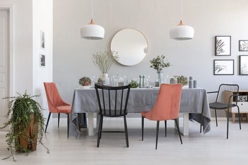 Krzesło Magnat różowy tapicerowane na Arena.pl