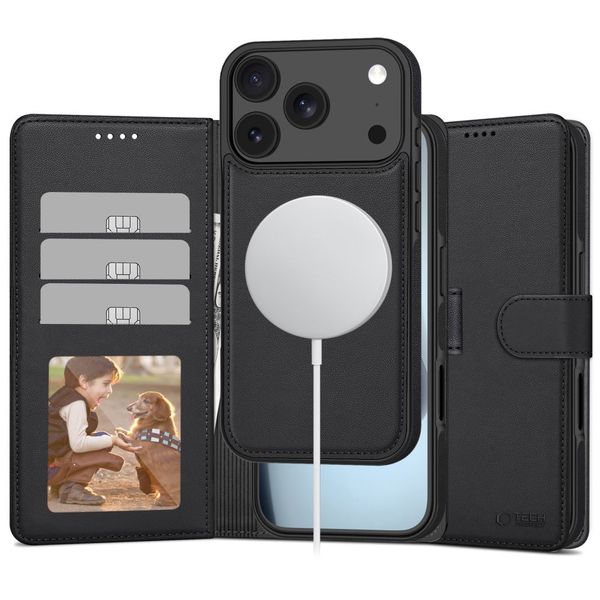 Etui TECH-PROTECT Wallet do iPhone 17 Pro Max Czarne zdjęcie 1