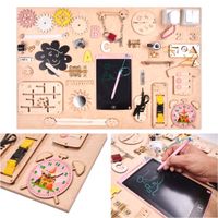 Tablica Manipulacyjna Sensoryczna Rozwojowa Edukacyjna dla Dzieci 75x50 cm