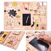 Tablica Manipulacyjna Sensoryczna Rozwojowa Edukacyjna dla Dzieci 75x50 cm