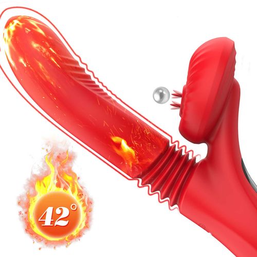 Silicone Vibrator 7 Powerful Modes Red – Wibrator Z Funkcją Podgrzewania na Arena.pl