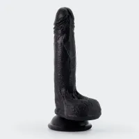 crushious inviktus liquid silicone 19 cm czarny - elastyczny model z