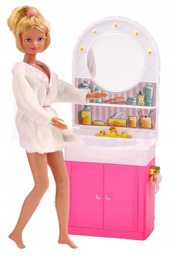 ŁAZIENKA 0604 meble do domku domek dla lalek lalka sedes prysznic akcesoria na Arena.pl