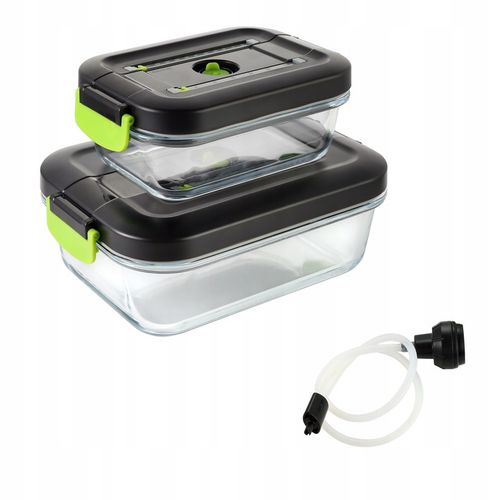 Szklane pojemniki próżniowe na żywność 1,5L 0,65L do zgrzewarki NutriZein na Arena.pl