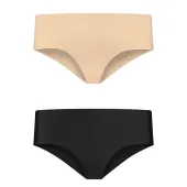 bye bra invisible hipster 2-pack nude & black l - bezszwowe majtki