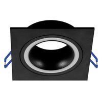 Sypialniana lampa Indi C wpust do zabudowy czarny square