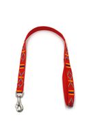 A-478 PEJCZ, KRÓTKA SMYCZ DLA PSA TAŚMA INDIAŃSKA 25mm/80cm Kolor - CZERWONY