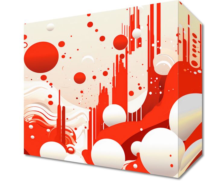 Obraz 20x20cm Krwiście Czerwone Wibracje zdjęcie 1