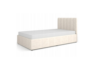 Nowoczesne Łóżko Tapicerowane 120x200 cm Kremowe ROSA DL 2 kolory