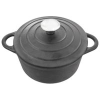 Garnek Żeliwny z Pokrywką do Gotowania Duszenia Pieczenia Brytfanka 23cm 4L