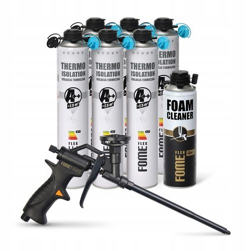 Pianka PUR piana do ociepleń izolacji + 2 dysze do natrysku 850ml Fome Flex na Arena.pl
