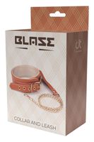 obroża z łańcuchem blaze elite dream toys cognac