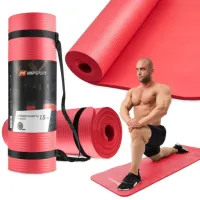 Mocna mata gimnastyczna 180cm gruba duża idealna do pilatesu ćwiczeń NBR