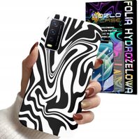 ETUI DO VIVO Y11S - ABSTRAKCJA ZEBRA MODNE WZORY KOBIET + FOLIA