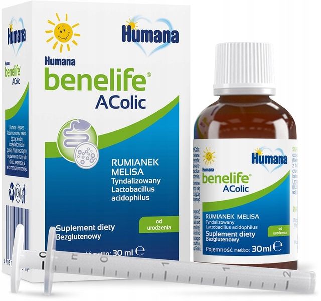 HUMANA BENELIFE ACOLIC 30ML - SPOKOJNY BRZUSZEK x3 zdjęcie 2