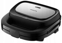 OPIEKACZ PHILIPS HD2350/80 3W1: KANAPKI, PANINI, GOFRY, 750W, KOLOR CZARNY