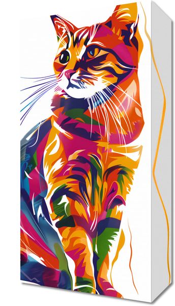 Obraz 20x40cm Nasycony Kot zdjęcie 1