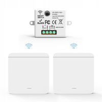 BEZPRZEWODOWY WŁĄCZNIK ŚWIATŁA Z 2-CZĘŚCIOWYM NAŚCIENNYM RF 433 MHz 10 A