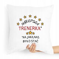 Prezent Poduszka Dla Trenera Najlepsza Trenerka Z Nadrukiem Ze Zdjęciem