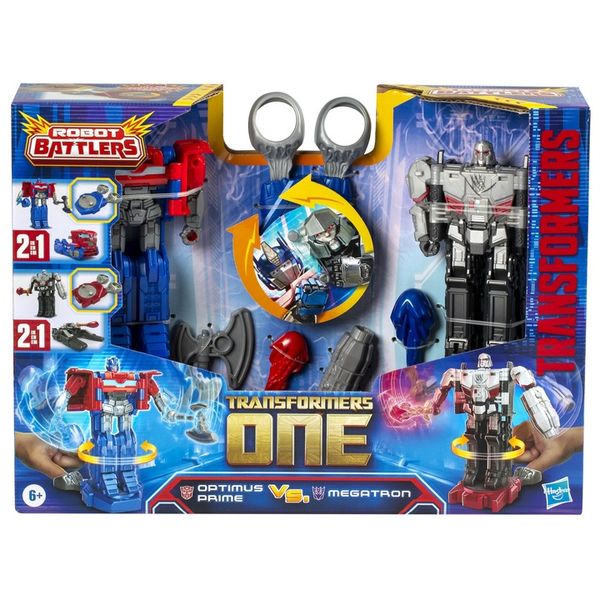 Hasbro Transformers One Figurki Optimus Prime vs Megatron Robot Battlers zdjęcie 10