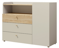 Komoda Do Pokoju Młodzieżowego 140cm Szarobeżow YOKO JR -3 Kolory Do Wyboru