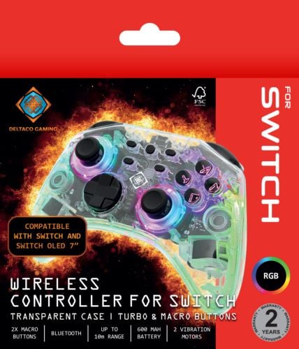 Pad Deltaco Pad bezprzewodowy transparentny RGB Switch/PC/Android na Arena.pl