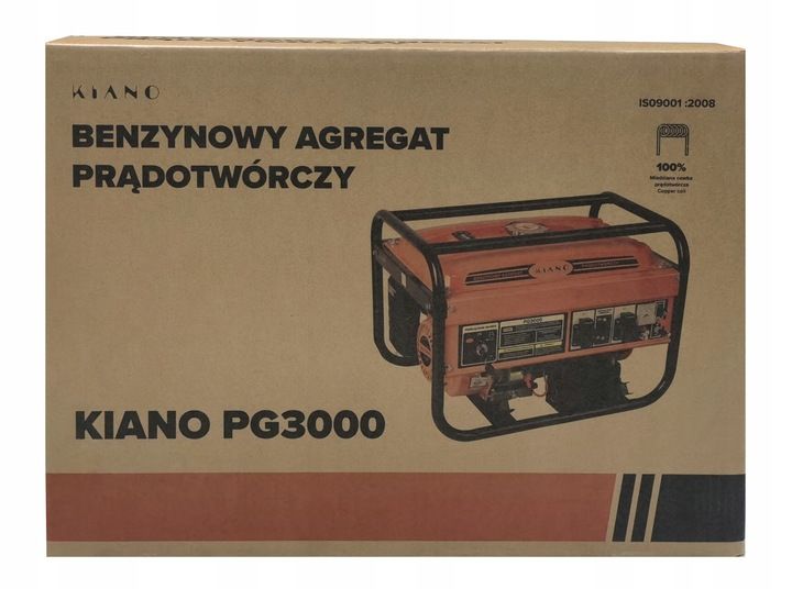 Agregat prądotwórczy przenośny benzynowy generator prądu 7km AVR 3000W zdjęcie 2