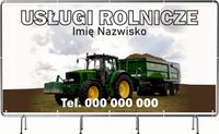 BANER REKLAMOWY 200x100cm projekt w cenie różne wzory USŁUGI ROLNICZE