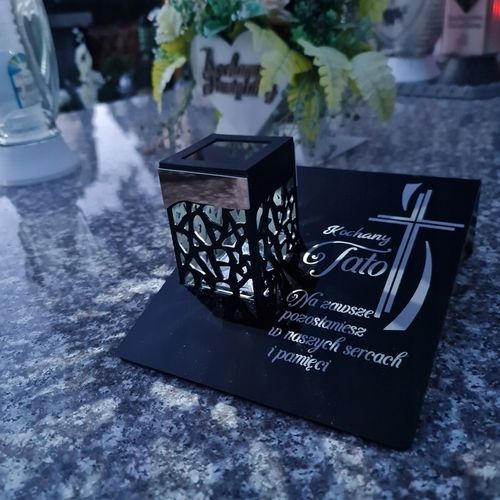 ZNICZ SOLARNY Wieczna Latarenka LED STATUETKA GRÓB lampka dla TATY na Arena.pl