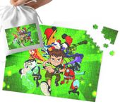 PUZZLE TRADYCYJNE - Ben 10 WZORY Z BAJEK PREZENT NA ŚWIĘTA 70el + WORECZEK